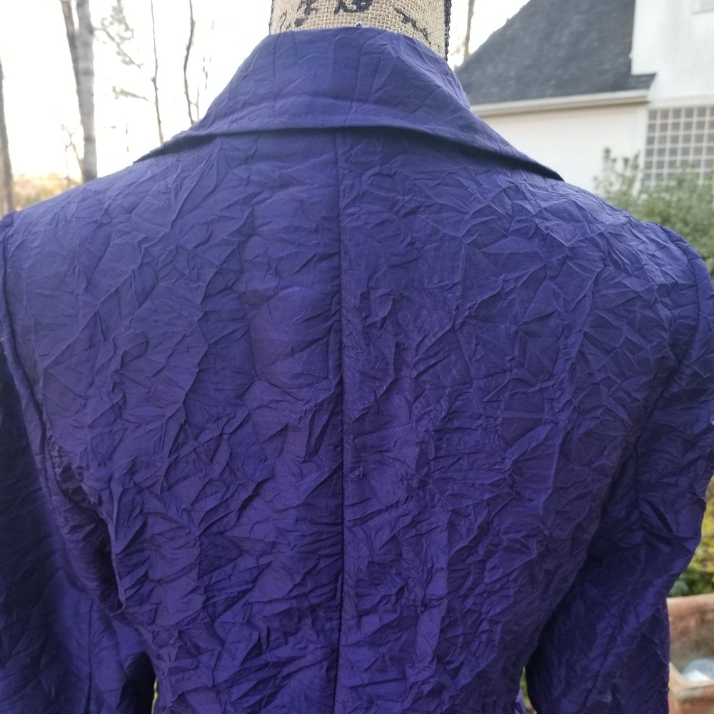 CHICO'S ROYAL PURPLE ROUCHED JACKET - Picture 5 of 5